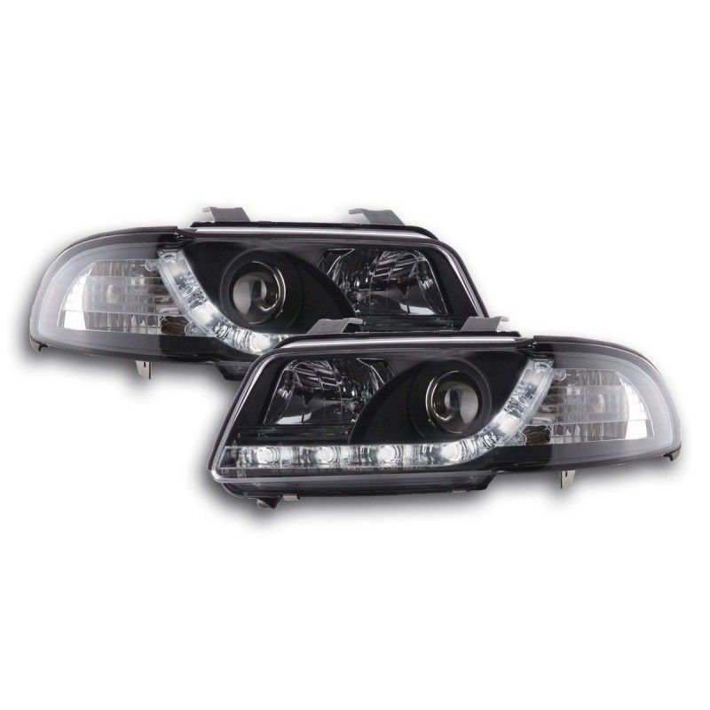 Phare Daylight LED Feux de jour LED Audi A4 B5 8D 99-01 noir, Eclairage Audi
