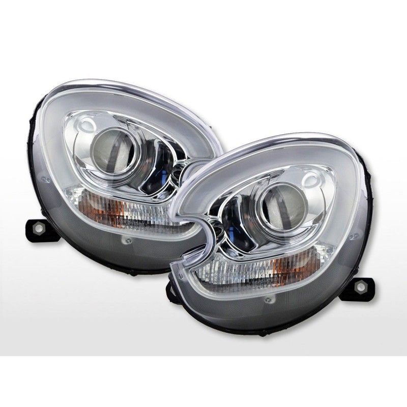 Phares Xenon Daylight LED DRL look Mini Countryman (R60) 10-17 chrome, Eclairage Mini