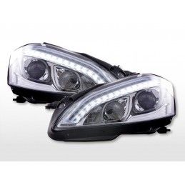 Phare Daylight LED DRL look Mercedes-Benz Classe S (221) 05-09 chrome, Eclairage Mercedes