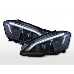 Phare Daylight LED DRL look Mercedes-Benz Classe S (221) 05-09 noir, Eclairage Mercedes