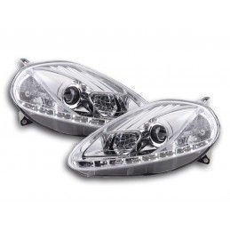 Phare Daylight LED DRL look Fiat Grande Punto type 199 05-08 chrome, Eclairage Fiat