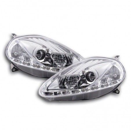 Phare Daylight LED DRL look Fiat Grande Punto type 199 05-08 chrome, Eclairage Fiat