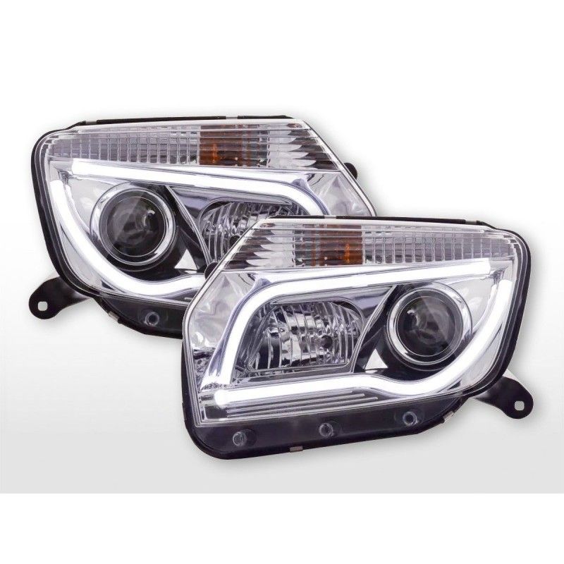 Phare Daylight LED DRL look Dacia Duster 10-13 chrome, Eclairage Dacia