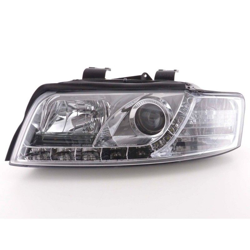 Phares Daylight Audi A4 type 8E 01-04 chrome, Eclairage Audi