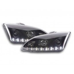 Phare Daylight à LED DRL look Ford Focus 4/5 portes. 05-08 noir, Eclairage Ford