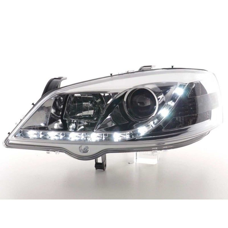 Phare Daylight LED feux de jour Opel Astra G 98-03 chrome, Eclairage Opel