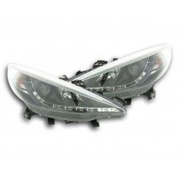 Phare Daylight LED DRL look Peugeot 207 06- noir, Eclairage Peugeot