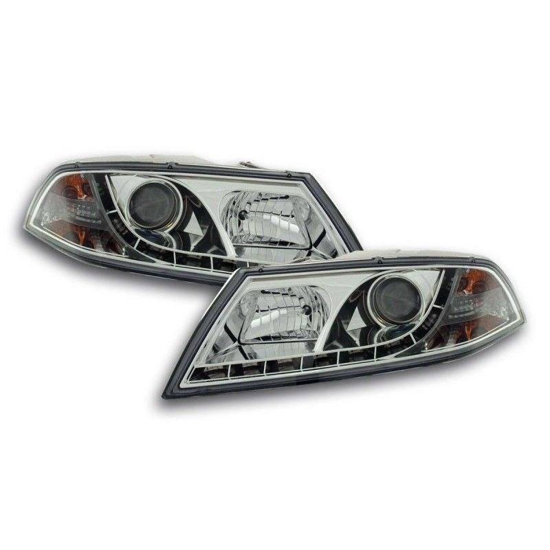 Phare Daylight LED DRL look Skoda Octavia type 1Z 04-08 chrome, Eclairage Skoda