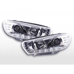 Phare Daylight LED DRL look VW Scirocco 3 Type 13 08- chromé, Eclairage Volkswagen