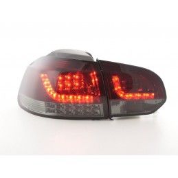 Kit feux arrière LED VW Golf 6 (1K) 08-13 rouge / noir, Eclairage Volkswagen