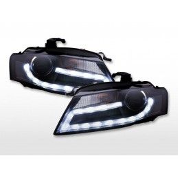 Phares Xenon Daylight LED feux de jour Audi A4 B8 8K 07-11 noir, Eclairage Audi