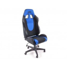 FK siège de sport chaise de bureau pivotante Racecar noir / bleu chaise de direction chaise pivotante chaise de bureau, Sièges d