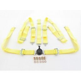 Harnais ceinture harnais 5 points harnais racing universel jaune, Ceintures / Harnais