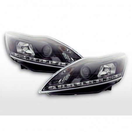 Phare Daylight à LED DRL look Ford Focus 3/5 portes. 08- noir, Eclairage Ford
