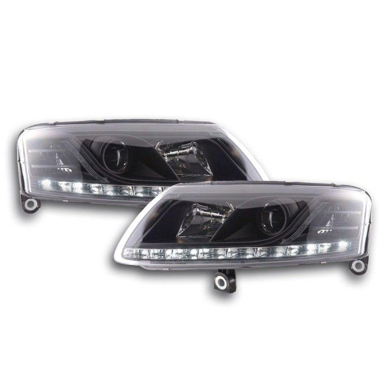 Phare Daylight LED feux de jour Audi A6 type 4F 04-08 noir, Eclairage Audi