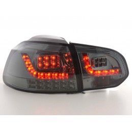 Kit feux arrières LED VW Golf 6 type 1K 2008 à 2012 noir avec clignotants LED, Eclairage Volkswagen