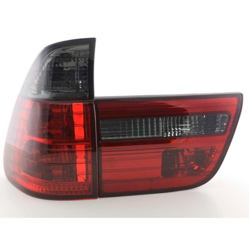 Jeu de feux arrière BMW X5 type E53 X53 98-03 noir / rouge, Eclairage Bmw