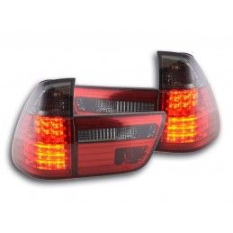 Kit feux arrières LED BMW X5 type E53 98-02 noir / rouge, Eclairage Bmw