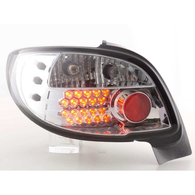 Kit feux arrières LED Peugeot 206 CC Cabrio 98-05 chrome, Eclairage Peugeot