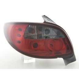 Kit feux arrières Peugeot 206 type 2 *** 98-05 noir / rouge, Peugeot