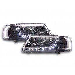Phare Daylight LED DRL look Audi A3 type 8L 96-00 chrome, Eclairage Audi