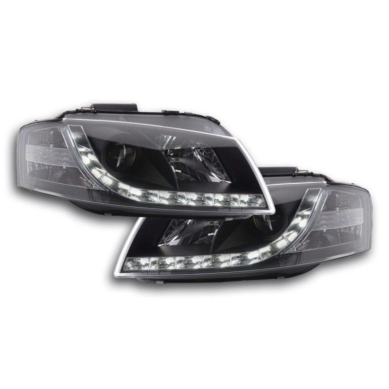 Phare Daylight LED feux de jour Audi A3 type 8P 03-08 noir, Eclairage Audi