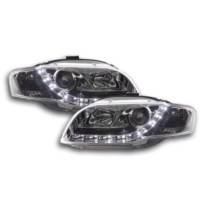 Phare Daylight LED DRL look Audi A4 type 8E 05-07 chrome, Audi Phare Daylight LED DRL look Audi A4 type 8E 05-07 chrome, Audi