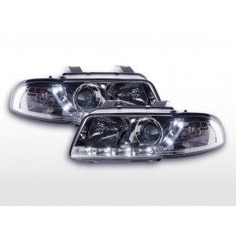 Phare Daylight LED DRL look Audi A4 type B5 95-99 chrome, Eclairage Audi