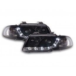 Phare Daylight LED DRL look Audi A4 type B5 95-99 noir, Audi
