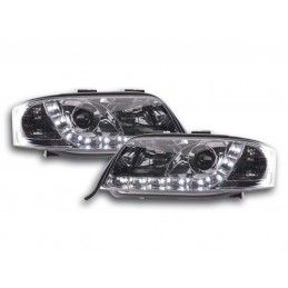 Phare Daylight LED DRL look Audi A6 type 4B 97-01 chrome, Eclairage Audi