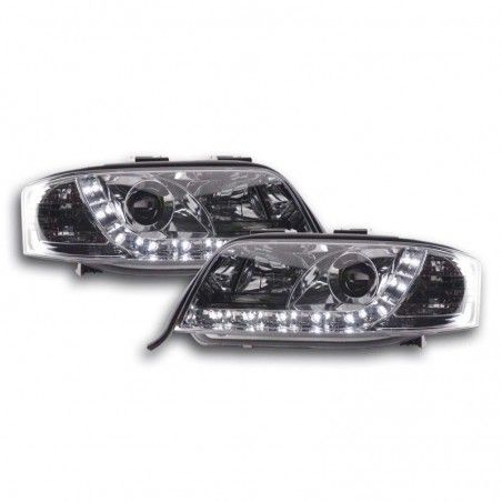 Phare Daylight LED DRL look Audi A6 type 4B 97-01 chrome, Eclairage Audi