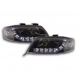 Phare Daylight LED DRL look Audi A6 type 4B 97-01 noir, Eclairage Audi