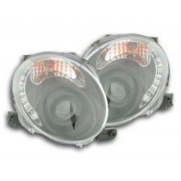 Phare Daylight LED DRL look Fiat 500 07- noir, Eclairage Fiat