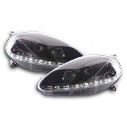 Phare Daylight LED DRL look Fiat Grande Punto type 199 08- noir, Nouveaux produits fk