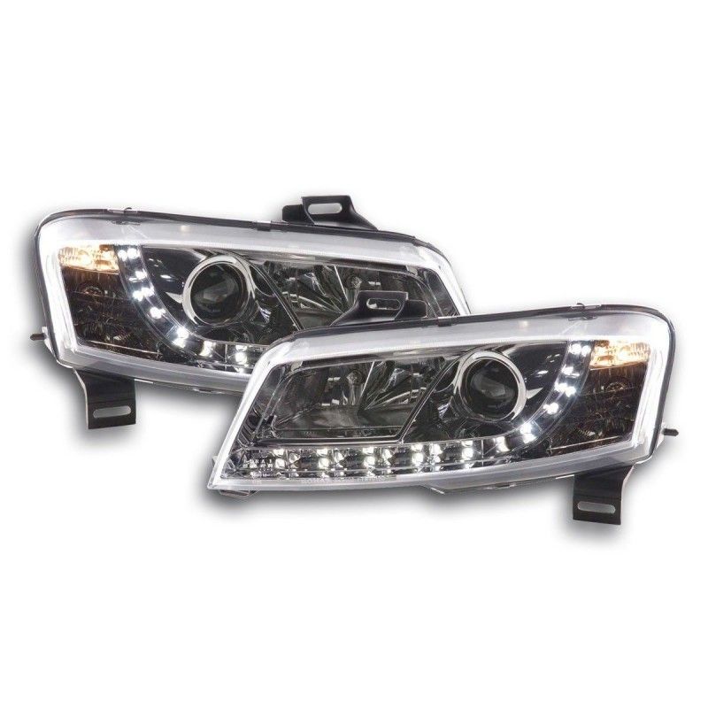 Phare Daylight à LED DRL look Fiat Stilo 3 portes. Type 192 01-07 chromé, Eclairage Fiat