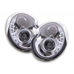 Phare Daylight LED DRL look Mini Cooper type R50 01-06 chrome, Eclairage Bmw