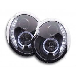 Phare Daylight LED DRL look Mini Cooper type R50 01-06 noir, Eclairage Bmw