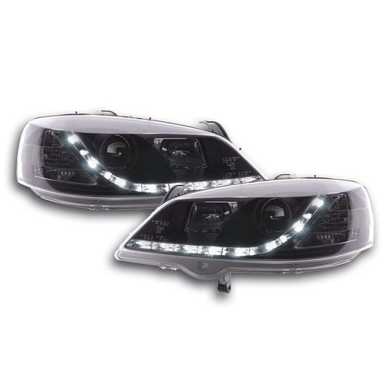 Phares Daylight LED feux de jour Opel Astra G 98-03 noir, Eclairage Opel