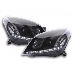 Phare Daylight LED DRL look Opel Astra H noir, Eclairage Opel