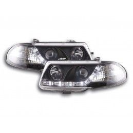 Phare Daylight LED DRL look Opel Astra F 95-97 noir, Eclairage Opel