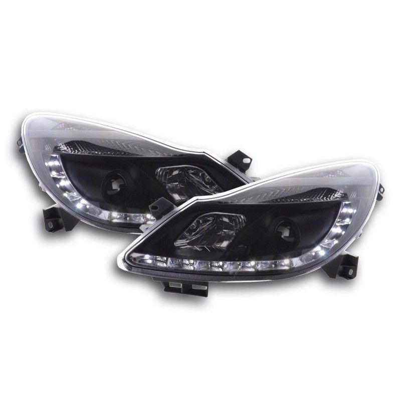 Phare Daylight LED DRL look Opel Corsa D 06- noir, Eclairage Opel