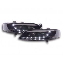 Phare Daylight LED DRL look Opel Vectra B 99-02 noir, Eclairage Opel