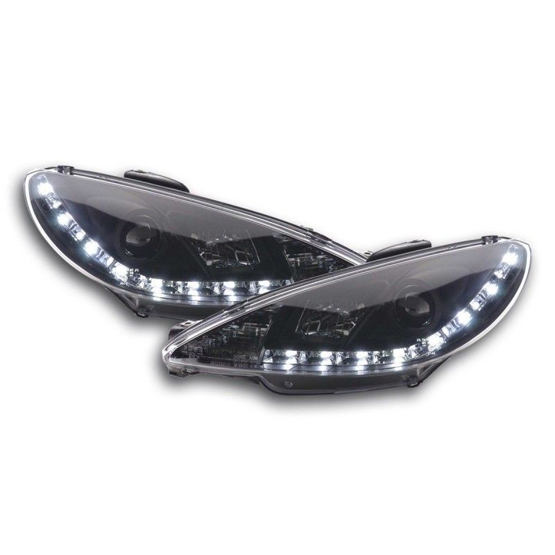 Phare Daylight LED Feux Diurnes Peugeot 206 Type S16 98- Noir, Eclairage Peugeot