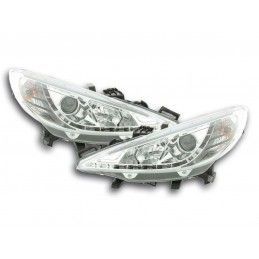 Phare Daylight LED DRL look Peugeot 207 06- chromé, Peugeot