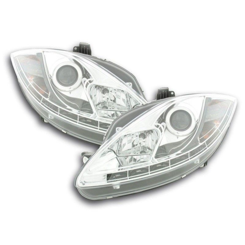 Phare Daylight LED look DRL Seat Leon type 1P / Altea / Toledo type 5P 05-09 chrome, Eclairage Seat