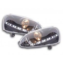 Phare Daylight LED DRL look VW Golf 5 type 1K 03-08 noir, Nouveaux produits fk