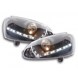 Phare Daylight LED feux de jour VW Golf 5 type 1K 03-08 noir, Eclairage Volkswagen