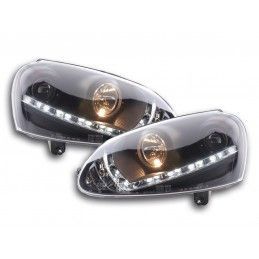 Phare Daylight LED feux de jour VW Golf 5 type 1K 03-08 noir, Volkswagen