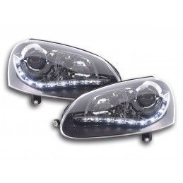 Phares Daylight VW Golf 5 type 1K 03-08 noir, Volkswagen