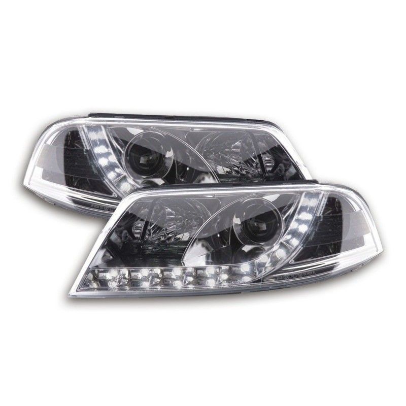 Phare Daylight LED DRL look VW Passat type 3BG 00-05 chrome, Eclairage Volkswagen